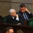 Prezes PiS Jarosław Kaczyński i wicepremier Mariusz Błaszczak w Sejmie, 14 czerwca