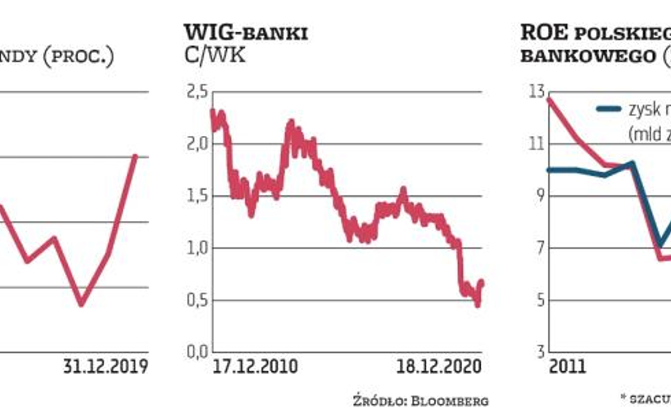 Banki mające szansę na wypłatę dywidend powinny osiągnąć dodatni wynik netto w tym roku.