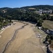 Jezioro Brenets na granicy Szwajcarii i Francji niemal całkowicie wyschło
