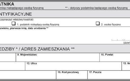 Część B – Dane podatnika