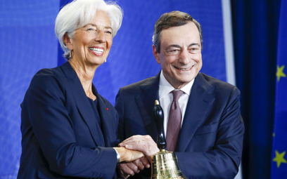 Mario Draghi, były prezes Europejskiego Banku Centralnego i Christine Lagarde, obecna prezeska EBC