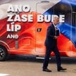 Były premier Czeh Andrej Babiš przed wiecem wyborczym w Ostrawie. „Tak, znów będzie lepiej” – głosi 