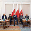 Debata w Belwederze Od lewej: moderator Wlodzimierz Suleja oraz uczestnicy dyskusji: Wojciech Roszko