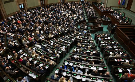 Posłowie na sali plenarnej Sejmu