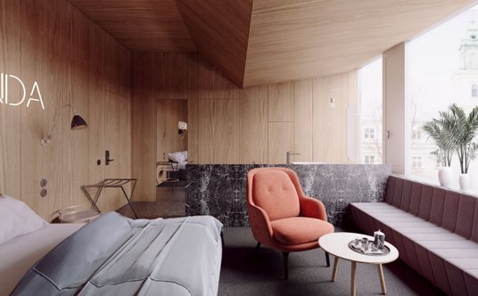 "Hotel Sadie w Warszawie - wizualizacja"