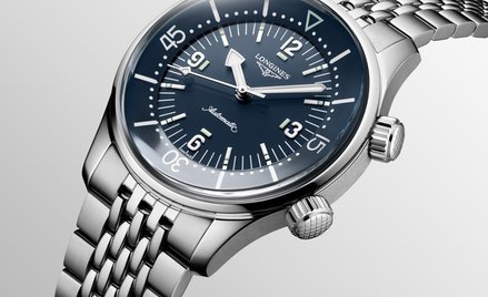 Longines Legend Diver 39 mm w wersji ze stalową bransoletą „Beads of Rice”.