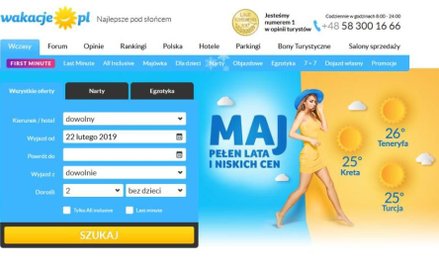 Wakacje.pl sprzedały ofert turystycznych za ponad miliard złotych