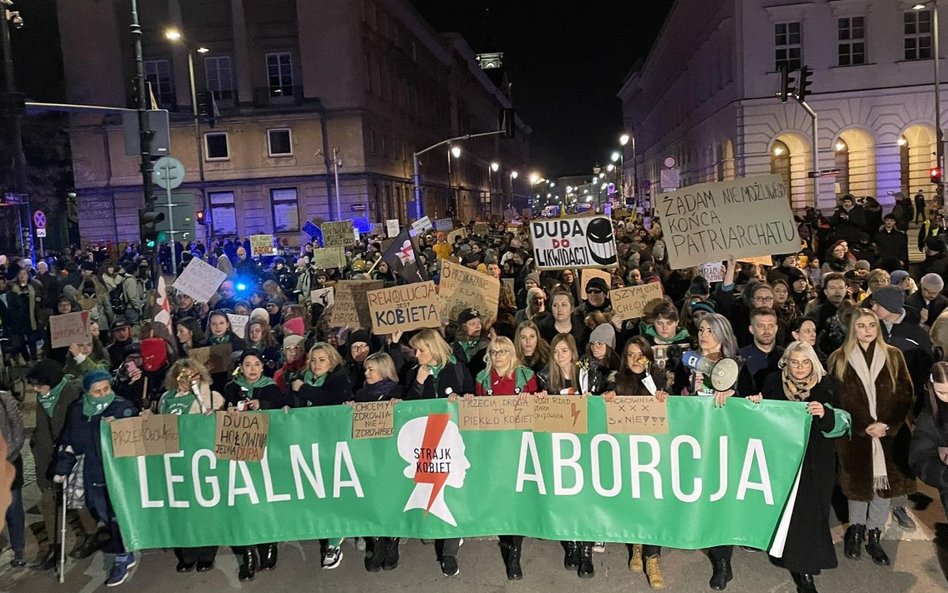 Protest Strajku Kobiet, Warszawa, 8 marca