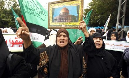 Protest Palestyńczyków w Gazie