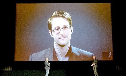 Edward Snowden w czasie niedawnej konferencji „na żywo”.