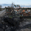 Zniszczona wieś w obwodzie charkowskim