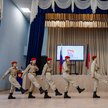 Uczestnicy Ogólnorosyjskiego Młodzieżowego Wojskowo-Patriotycznego Ruchu Społecznego „Junarmia” przy
