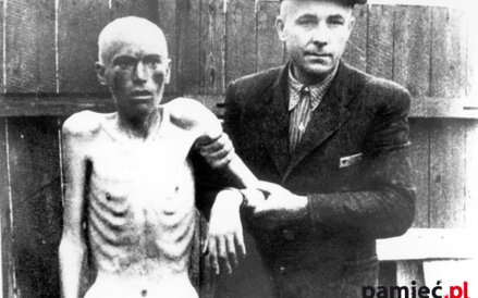 Więźniowie obozu koncentracyjnego