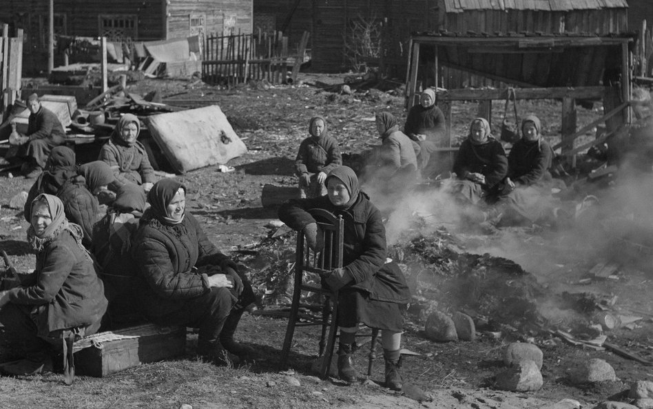 Obóz w Pietrozawodsku w Karelii podczas wojny kontynuacyjnej, fot. z 1942 r.