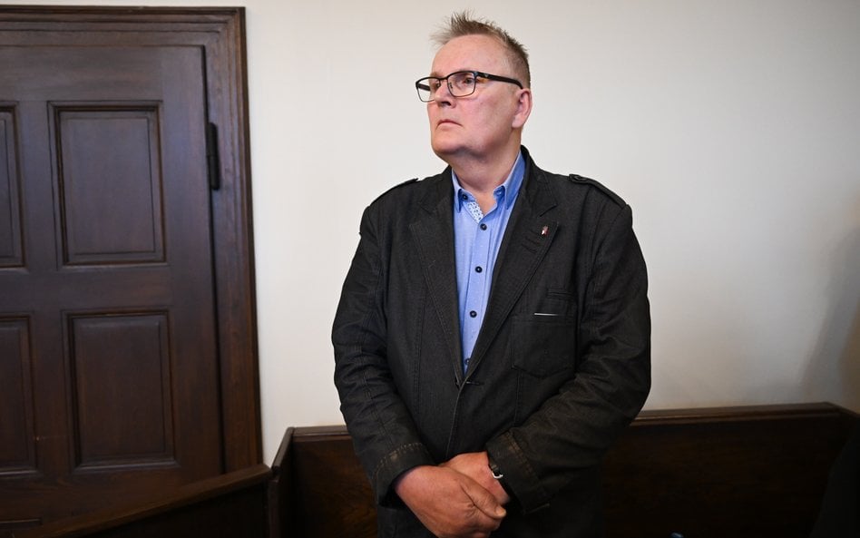 Były senator Waldemar Bonkowski na sali rozpraw Sądu Okręgowego w Gdańsku