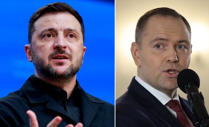 Wołodymyr Zełenski i Karol Nawrocki