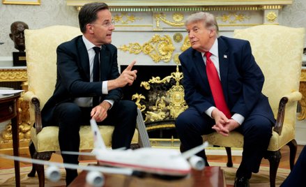 Mark Rutte i Donald Trump