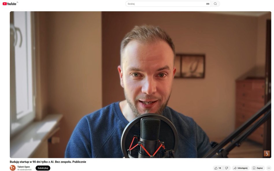 Maciej Helbrecht chce pokazać, że wystarczy 100 dol. i narzędzia AI, aby stworzyć nowatorski i rento