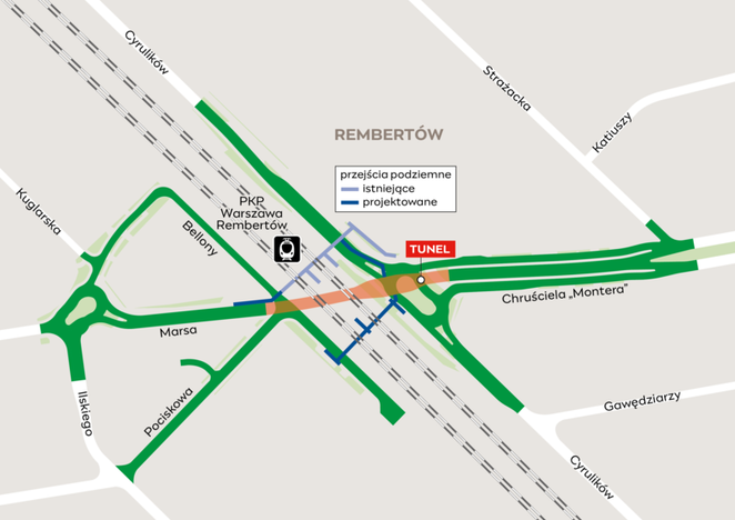 Projekt nie ogranicza się do samego tunelu