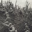 Jeden z ataków francuskiej piechoty na Mont des Singes w Pikardii (Chemin des Dames) w ramach ofensy