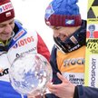 Stefan Horngacher i Kamil Stoch. Wielka Kryształowa Kula to ich wspólna zdobycz.