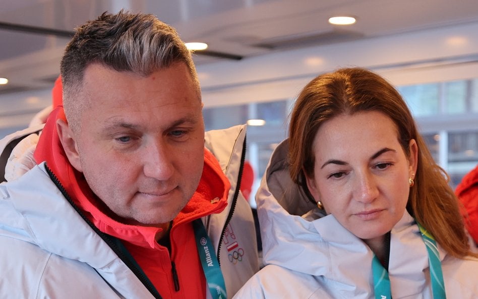 Radosław Piesiewicz z żoną podczas zimowych Igrzysk Olimpijskich