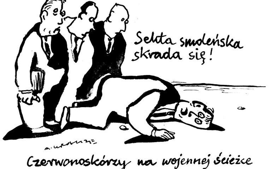 Komentarz rysunkowy. Sekta smoleńska skrada się!