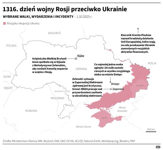 Tak wyglądała sytuacja na froncie w 1316 dniu wojny