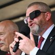 Na zdjęciu: przewodniczący Konfederacji Korony Polskiej, europoseł Grzegorz Braun (P) , obok Janusz 