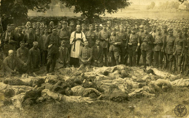 Ciała polskich żołnierzy zamordowanych pod Lemanem w sierpniu 1920 r.