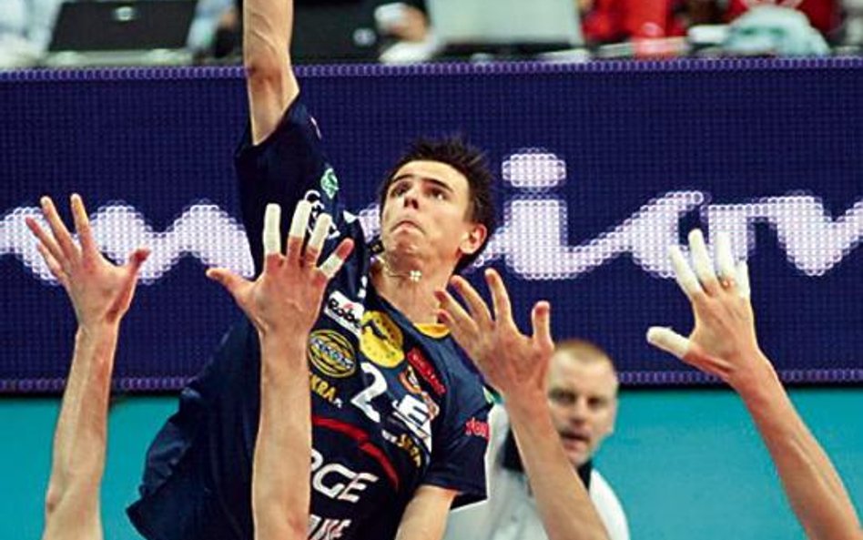 Mariusz Wlazły w rewanżowym meczu z Dynamem Moskwa