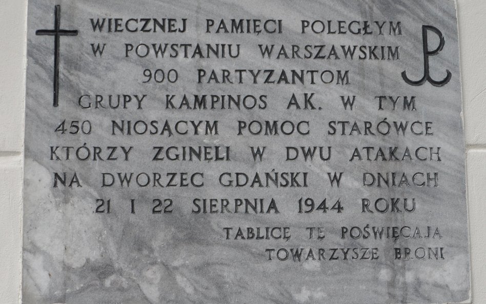 Tablica na murze kościoła św. Marii Magdaleny na warszawskim Wawrzyszewie upamiętniająca żołnierzy G
