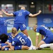 Zawodniczki Chelsea Londyn po wygranym półfinale Ligi Mistrzyń z Bayernem Monachium