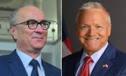 Włodzimierz Czarzasty i Tom Rose