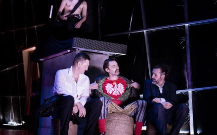 Juliusz Chrząstowski (Gospodarz), Krzysztof Zawadzki (Czepiec) i Zbigniew W. Kaleta (Poeta).