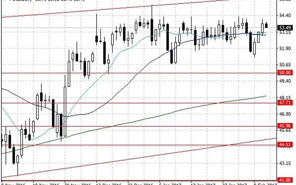 Notowania ropy naftowej WTI – dane dzienne