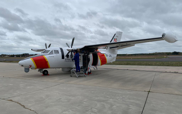 Samolot patrolowy L 410UVP E-20 po przylocie do Gdańska. Fot./JB Investments/Magdalena Karska.