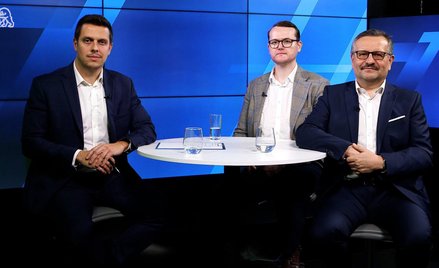 Gośćmi Przemysława Tychmanowicza w Parkiet TV byli Arkadiusz Trzciołek (w środku), Citi Handlowy, or