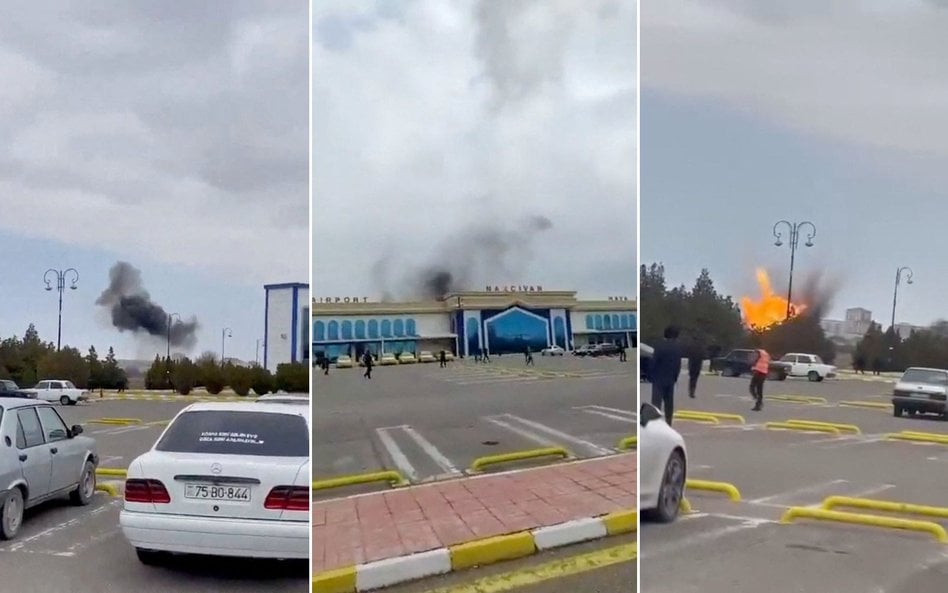 Dron uderzył w terminal lotniska w Azerbejdżanie