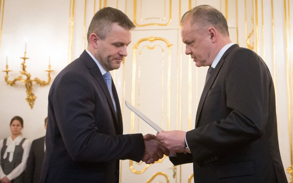 Prezydent Andrej Kiska i premier Peter Pellegrini
