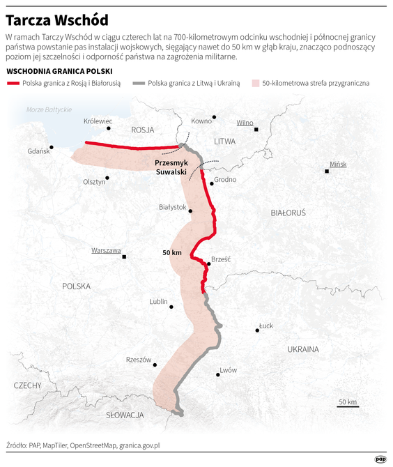 Tarcza Wschód ma powstać w ciągu trzech lat