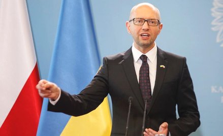 Arsenij Jaceniuk, premier Ukrainy podczas wizyty w Polsce