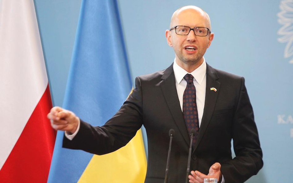 Arsenij Jaceniuk, premier Ukrainy podczas wizyty w Polsce