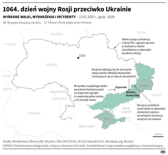 Tak wyglądała sytuacja na froncie 23 stycznia