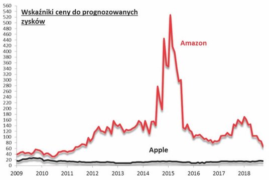 Rys. 2. FAANG to wbrew pozorom mocno niejednolita grupa spółek