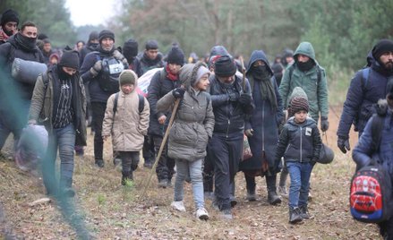 Imigranci na granicy Polski z Białorusią