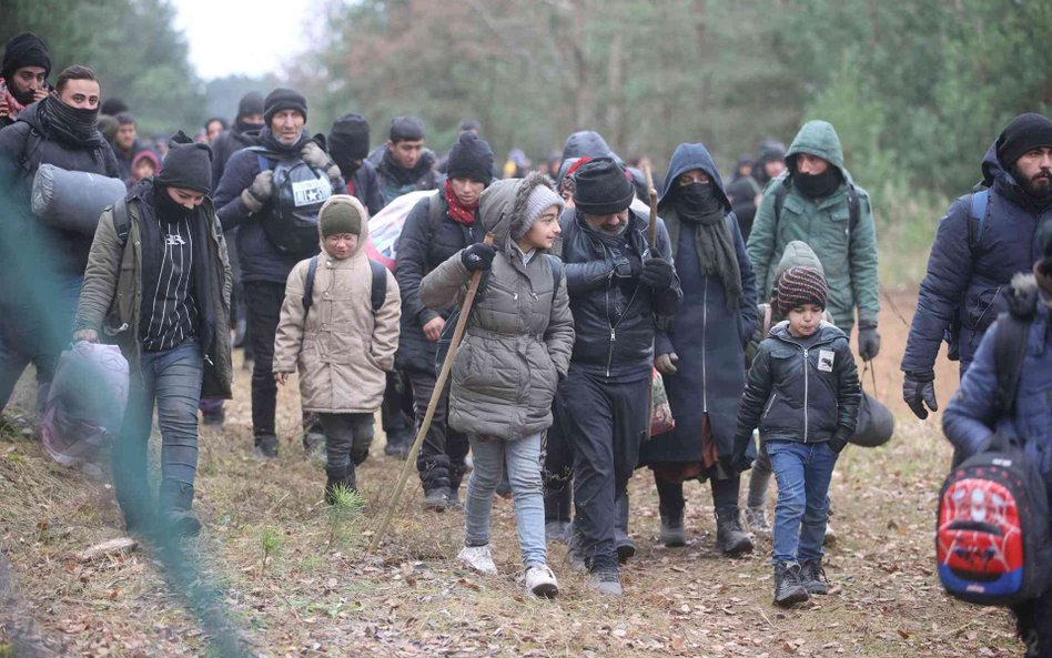 Imigranci na granicy Polski z Białorusią