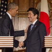 Prezydent USA Barack Obama i premier Japonii Shinzo Abe