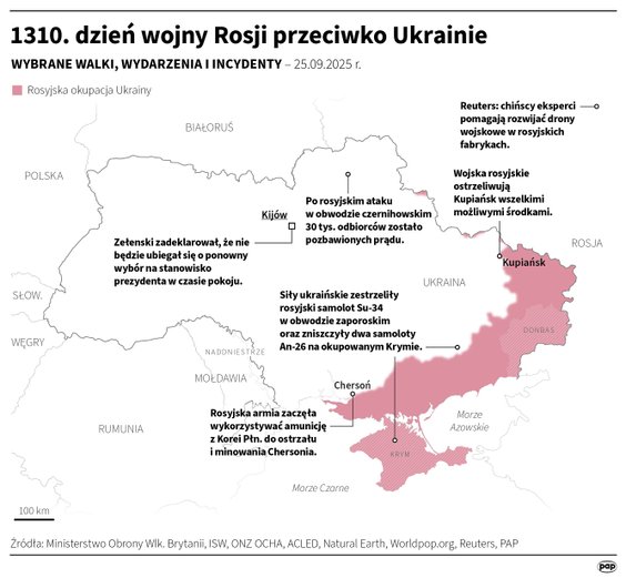 Tak wyglądała sytuacja na froncie w 1310 dniu wojny