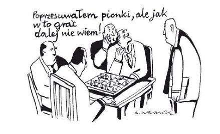Komentarz rysunkowy. Poprzesuwałem pionki